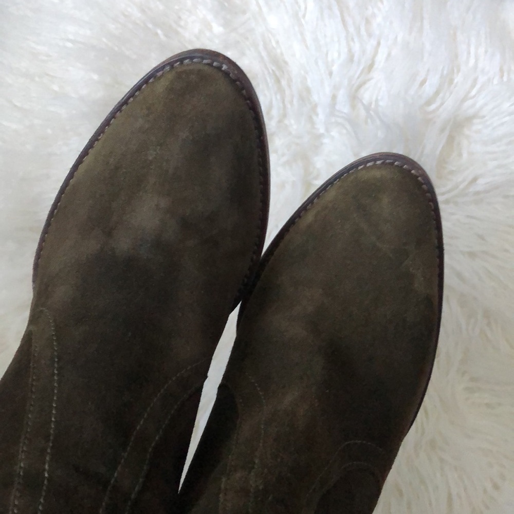 Aquatalia Boots Suede Bootie Women's Shoes Block Heel made in Italy - Picture 8 of 12